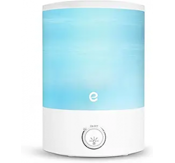 Esemoil Humidifiers for Bedroom, 2.5L Top Fill Cool Mist Humidifier for Baby Nursery & Plants, Oil Diffuser, 25 Hour & 8 Color Night Light, 26dB Quiet, 360° Nozzle, Auto Shut-Off and BPA Free